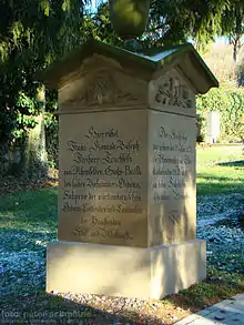 Grabmal von Franz Konrad Joseph Truchsess von Rheinfelden  auf dem Affaltracher Friedhof