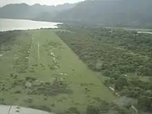 Das Flugfeld Palaban, vor dem Bau des Flughafens