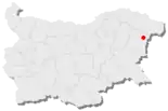 Karte von Bulgarien, Position von Aksakowo hervorgehoben