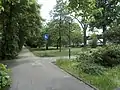 Albert-Schweitzer-Anlage Mai 2015, Blick von der Rheinstraße