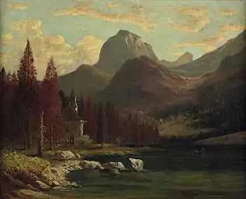 Albert Zimmermann: Kapelle am Hintersee bei Berchtesgaden (1888)
