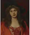 Roter Brokat, um 1890