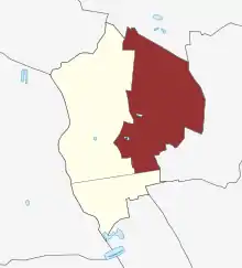 Lage des Herstedøster Sogn in der Albertslund Kommune