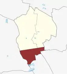 Lage des Opstandelseskirkens Sogn in der Albertslund Kommune