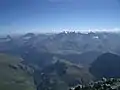 Blick Richtung Nordosten auf die Albula-Alpen.