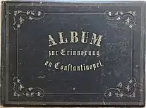 Mappenwerke mit Stahlstichen: Album zur Erinnerung an Constantinopel (Ledermappe mit 28 Stichen, 1863), Erinnerung an Athen (Kartonausführung mit 12 Stichen, 1860)
