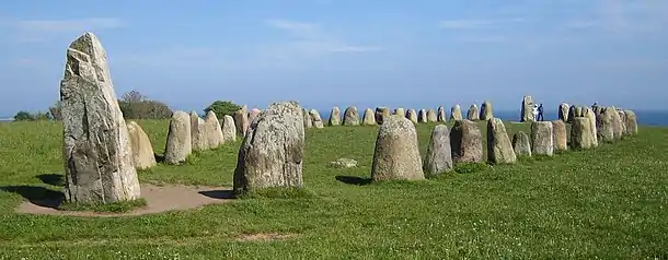 Ales stenar von Westen