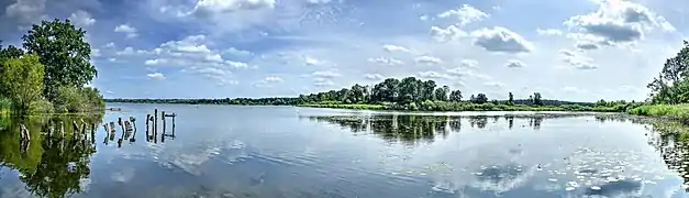 Neuendorfer-See von der  Halbinsel Raatsch aus in Richtung Alt-Schadow gesehen
