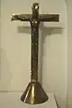 Altarkreuz. Von E.H. gefertigt für die St.Franziskus-Kirche in Hamburg-Barmbek-Nord. Bronce