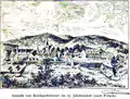 Ansicht von Reinhardsbrunn im 17. Jahrhundert (nach Pollack)