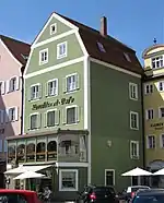 Alter Kornmarkt Nordseite, westlich Bürgerhäuser, östlich Niedermünster