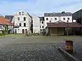 Im ehemaligen Rotlichtviertel am Flensburger Hafen; der Kaysers Hof mit dem alten Kontakthof des Eroscenters (2014)