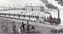 Das Stationsrestaurant von Althen um 1837