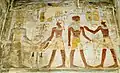 Thutmosis III. im Tempel von Amada vor Re-Harachte