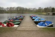 Tretbootverleih am Lopausee, Februar 2011