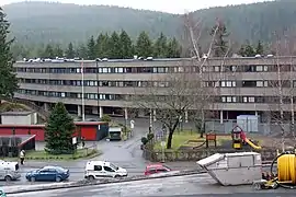 Der Bananblokka (Bananenblock) am Ammerudvei.