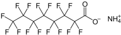 Strukturformel von Ammoniumperfluoroctanoat