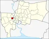 Karte von Bangkok, Thailand mit Bangkok Yai