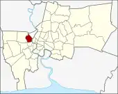 Karte von Bangkok, Thailand mit Bangkok Noi