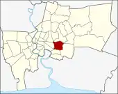 Karte von Bangkok, Thailand mit Suan Luang