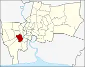 Karte von Bangkok, Thailand mit Chom Thong