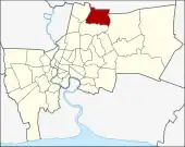 Karte von Bangkok, Thailand mit Sai Mai