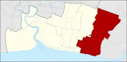 Karte von Samut Prakan, Thailand, mit Bang Bo