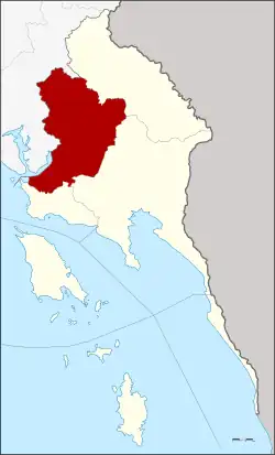 Karte von Trat, Thailand, mit Khao Saming