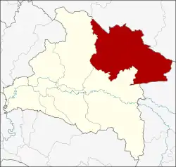 Karte von Prachin Buri, Thailand, mit Na Di