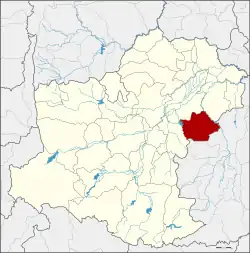 Karte von Nakhon Ratchasima, Thailand, mit Huai Thalaeng