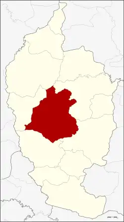 Karte von Maha Sarakham, Thailand, mit Borabue