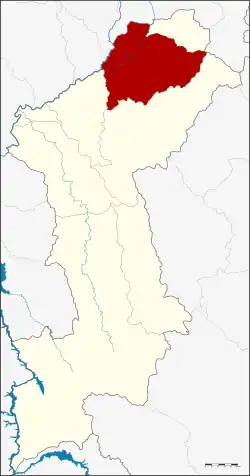 Karte von Lamphun, Thailand, mit Mueang Lamphun