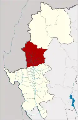 Karte von Mae Hong Son, Thailand, mit Khun Yuam