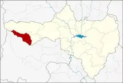 Karte von Nakhon Sawan, Thailand, mit Mae Poen