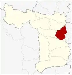 Karte von Suphan Buri, Thailand, mit Si Prachan