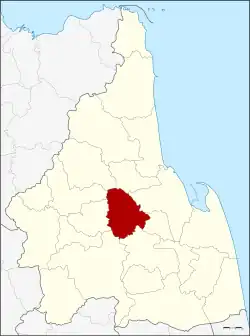Karte von Nakhon Si Thammarat, Thailand, mit Lan Saka