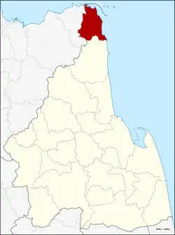 Karte von Nakhon Si Thammarat, Thailand, mit Khanom