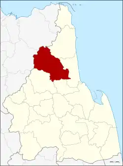 Karte von Nakhon Si Thammarat, Thailand, mit Nopphitam