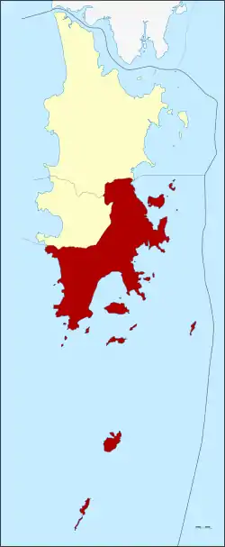 Karte von Phuket, Thailand, mit Mueang Phuket