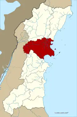 Karte von Chumphon, Thailand, mit Mueang Chumphon