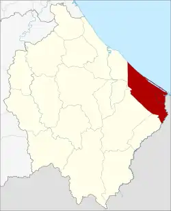 Karte von Narathiwat, Thailand, mit Tak Bai
