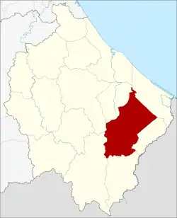 Karte von Narathiwat, Thailand, mit Su-ngai Padi