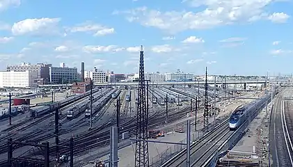 Der Betriebsbahnhof Sunnyside Yard in Queens auf Long Island