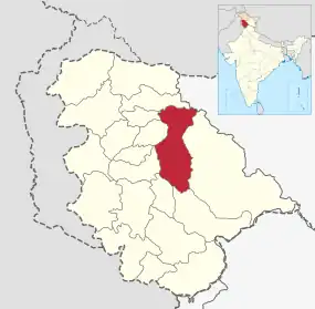 Positionskarte des Distrikts Anantnag