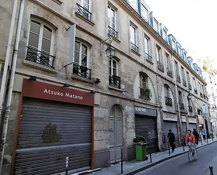Fassade an der Rue du Temple
