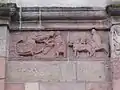 Dietrich von Bern, der Sintram aus dem Maul des Drachen befreit.