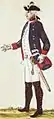 Uniform 1759, zeitgenössischer Stich nach von Schmalen, Nürnberg