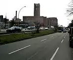 Blick von der Nordrampe zur Brücke