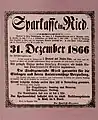 Ankündigung im Rieder Volksblatt am 31.&nbsp;Dezember 1866