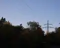 Girlandenkabel am Erdseil einer 110&nbsp;kV-Leitung